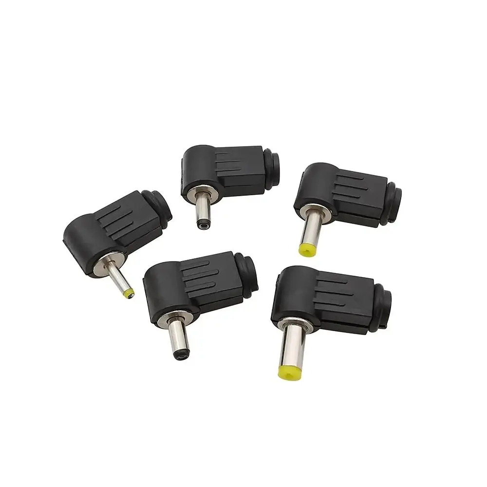 DC Power Male Plug 90 Degree Welding Connector Right Angle 90 Degree Elbow DC Plug Welding Wire Type Socket Adapter Connectors