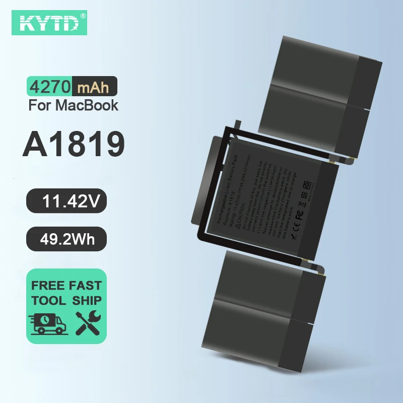 KYTD NEW A1819 Battery For Apple MacBook Pro 13'' Touch Bar A1706 Late 2016 Mid 2017 EMC 3071 EMC 3163 MLH12LL/A MPXV2LL/A