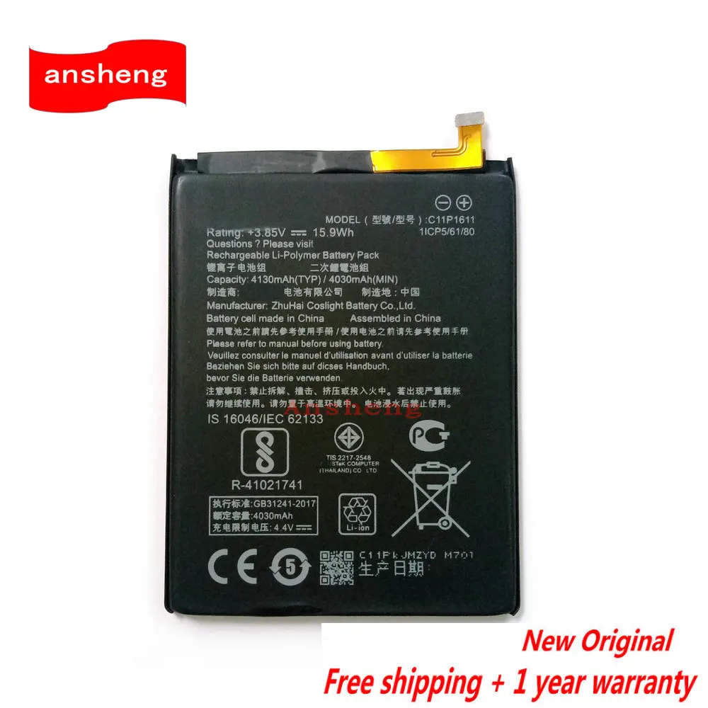 100% NEW Original 4130mAh C11P1611 Battery For ASUS Zenfone 3 Max Z3 MAX ZC520TL PegASUS 3 X008 X008D Z01B Smartphone