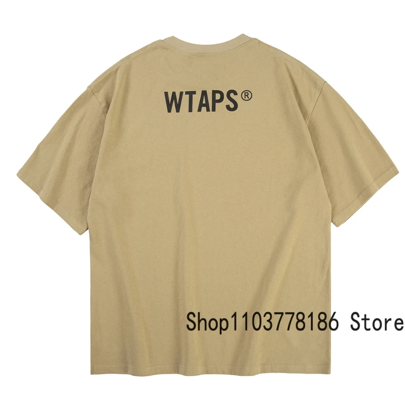 Japan Trend Brand WTAPS T-shirt Loose Roundneck Harajuku Style Simple Letter Print Tops Summer Classic Casual Wtaps Short Sleeve