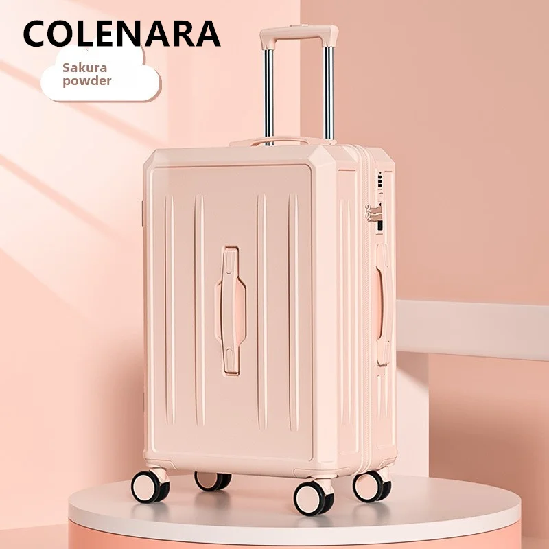 

COLENARA High Quality Luggage 20"22"24"26Inch Boarding Case ABS+PC Trolley Case USB Charging with Wheels Rolling Suitcase