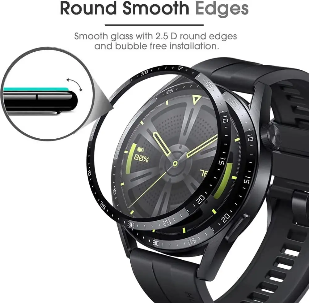 Zacht Glas Voor Huawei Horloge Gt 3 2 GT3 GT2 Pro 46Mm 42Mm Runner Screen Protector Beschermende Film smart Horloge Accessoires Bandjes