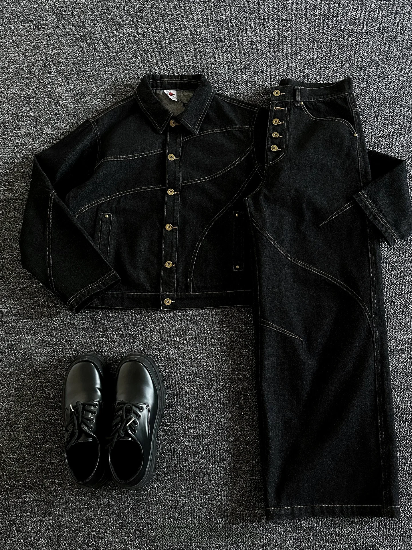 

Мужская джинсовая куртка Rise Brand Original Denim Jaet, весенняя, свободного кроя, укороченная, с длинными рукавами, Cleanfit, с отложным воротником