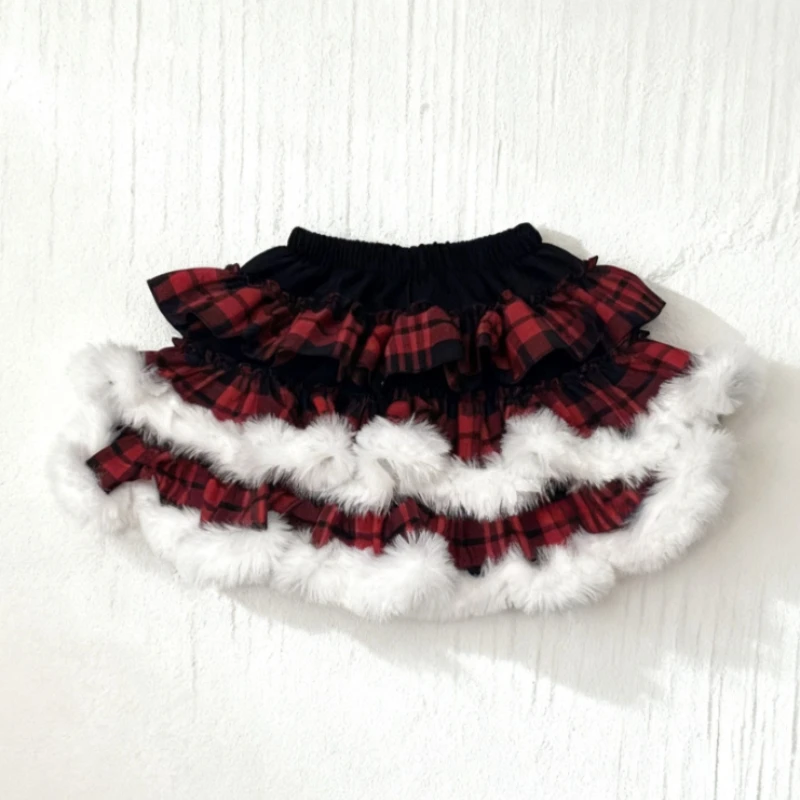 American Style Vintage Y2k Cake Skirts Fashion Hot Girl Plaid Mini Skirt Women Kawaii Casual Patchwork Clothes Spicy Girls