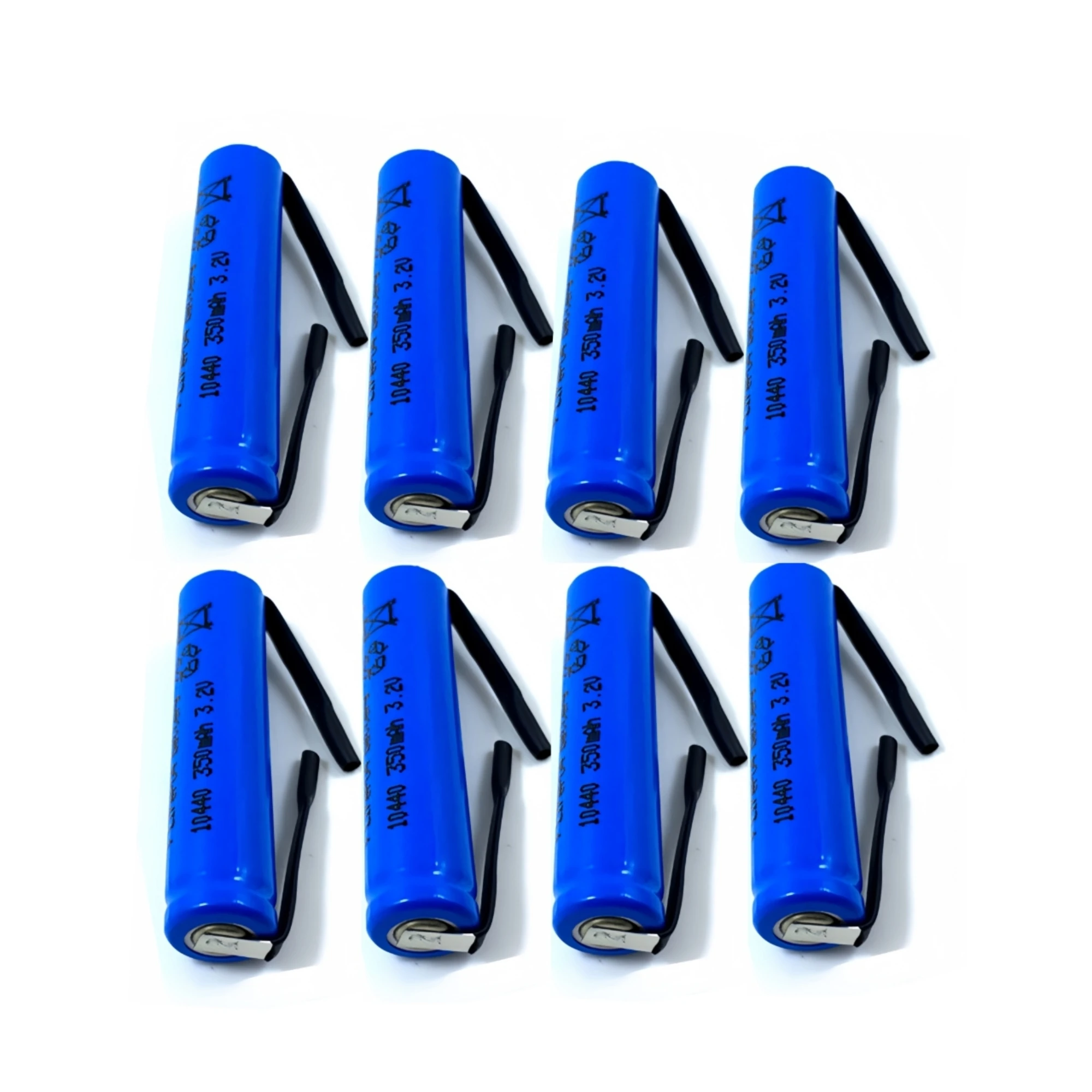 8 Uds 10440 LiFePO4 batería 3,2 V 350mAh AAA con pestañas de soldadura para cepillo de dientes eléctrico afeitadora juguete aspiradoras Monitor ratón
