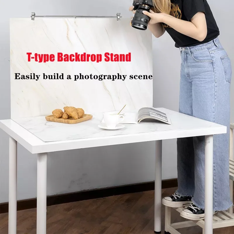 Adjustable T-Shape Photography Photo Backdrop Stands With Clips For Video Studio Poster Stands