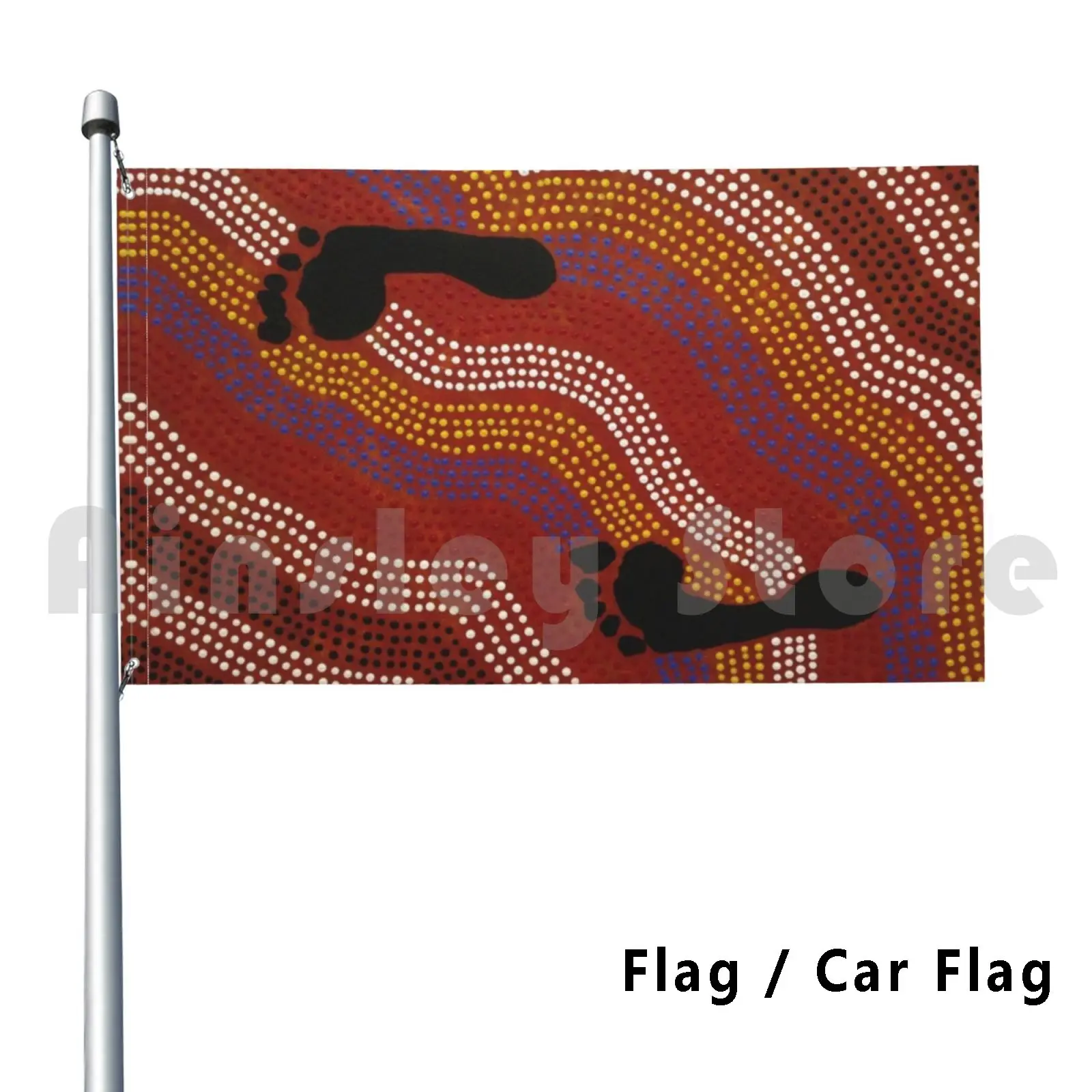 Flag Car Flag Foot Steps 44 Davidpeake David Peake Davepeake Dave Peake Peake Desert Australia