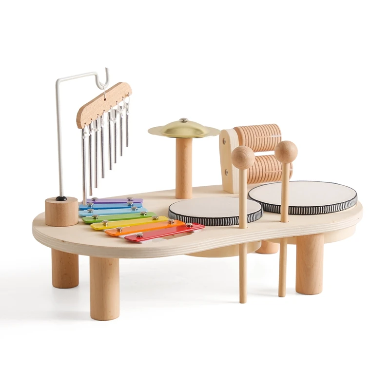 Baby Educatief Speelgoed Houten Eolische Bells Montessori Kinderen Muzikaal Speelgoed Xylofoon Pasgeboren Verjaardagscadeautjes Muziek Tafel Speelgoed