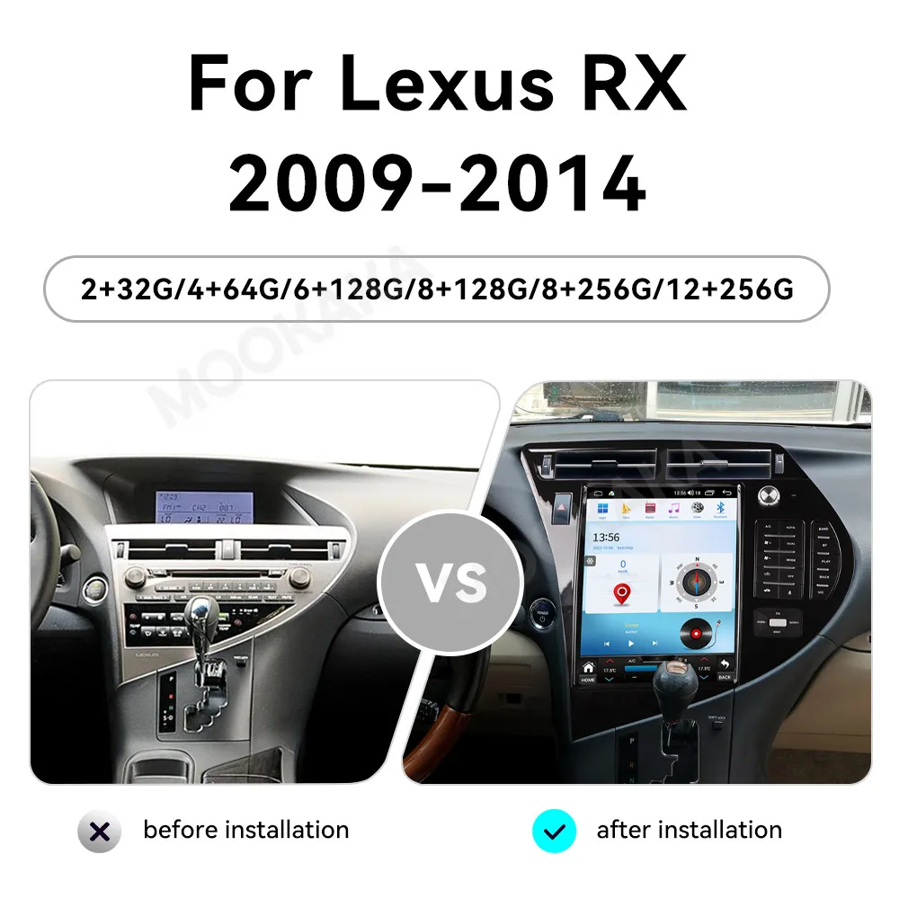 Car Radio Multimedia Player For Lexus RX RX270 RX350 RX450 RX200T RX450H 2009 - 2015 Wireless Carplay Android Auto Autoradio