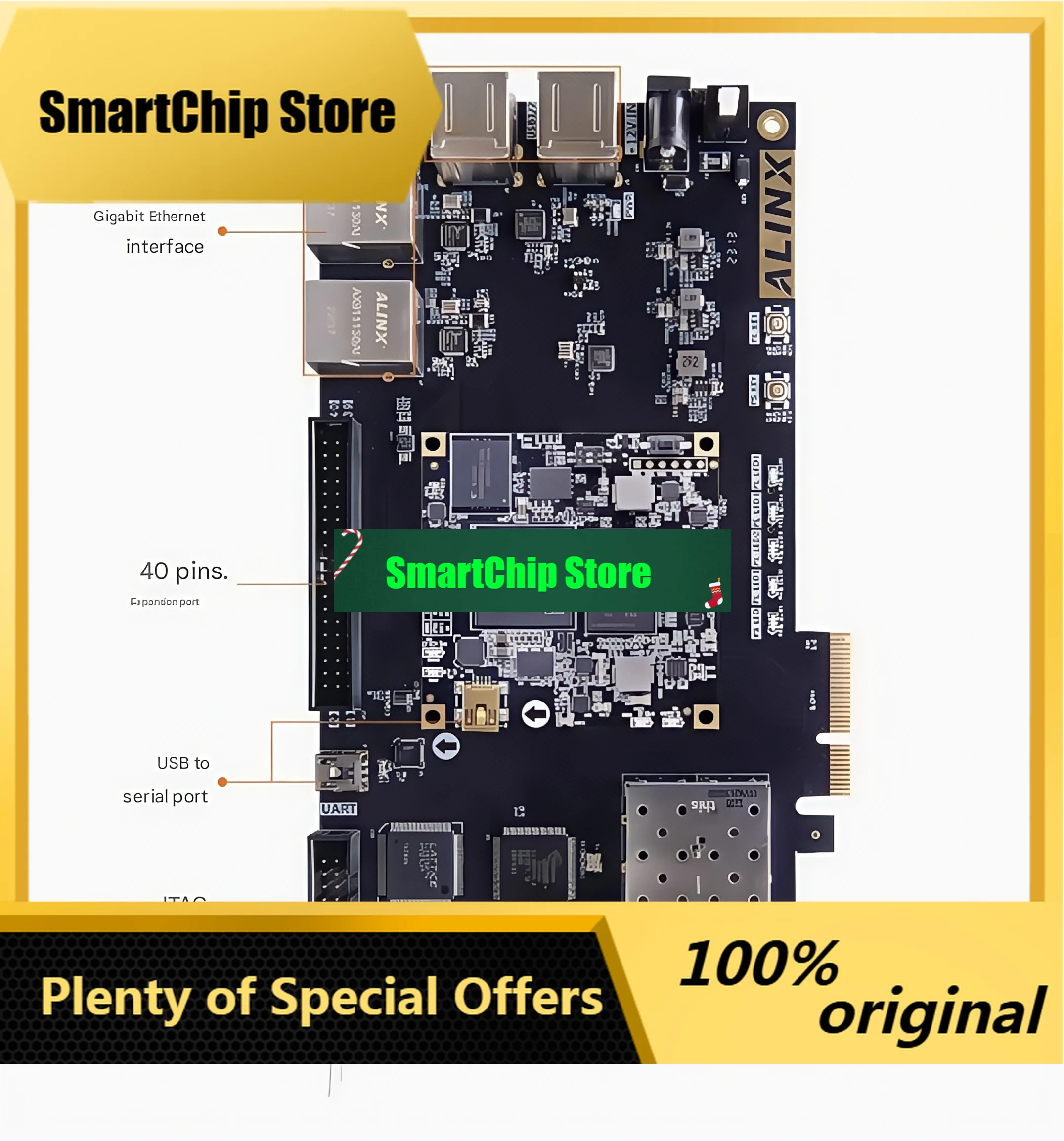 SmCpAlinx Ax7015b Black Gold Fpga Development Board Xilinx Zynq7015 Arm Pcie Video Fiber
