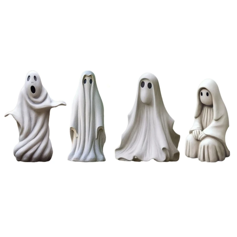 

White Faceless GhostHalloween Resin Garden Sculpture Decoration Figurine Decor