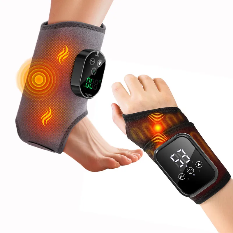 

Электрический массажер для лодыжки и запястий с подогревом, перезаряжаемая грелка, снимает дискомфорт суставов, 3 в 1, горячий компресс, вибрационный массаж
