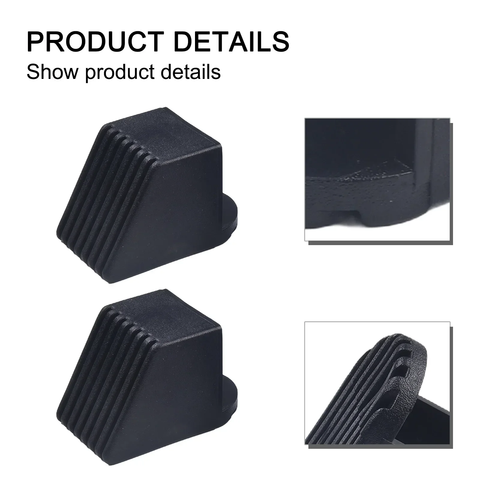 2Pcs Fitness Equipment Square End Cap Foot Cover Protectors Gym Accessories Plastic Square Tube Sleeve High-strength