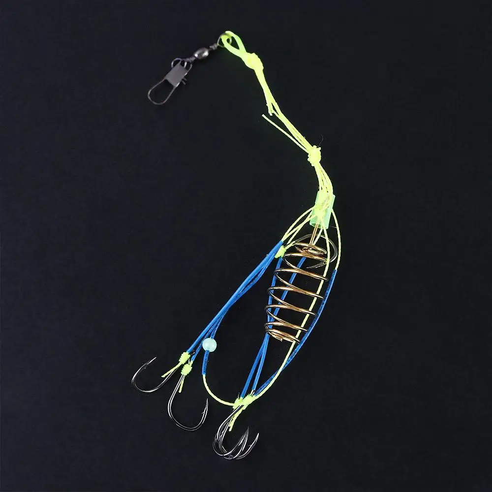 Herramientas, aparejos de pesca gruesos, trampa para cebo, alimentador de resortes, anzuelos de pesca de explosión, señuelo, trampa, anzuelos, anzuelos para cebo de pesca
