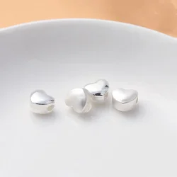 925 sterling silver DIY jewelry accessories smooth frosted love beads handmade beaded materials bracelet