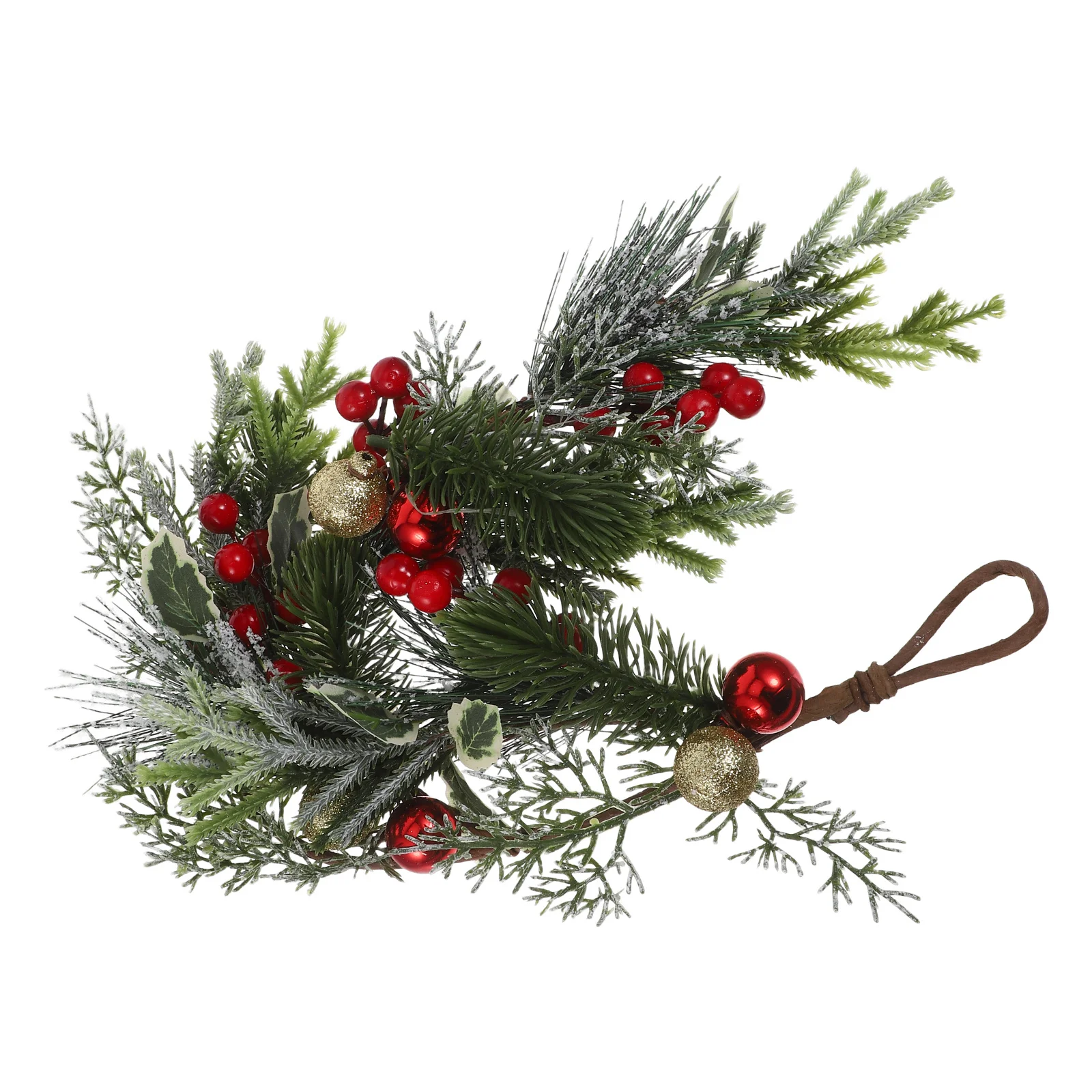 

Winter Walls Garland: Teardrop Swag Wreath For Front Door Decor Artificial Christmas Hanging Ornament Indoor Outdoor