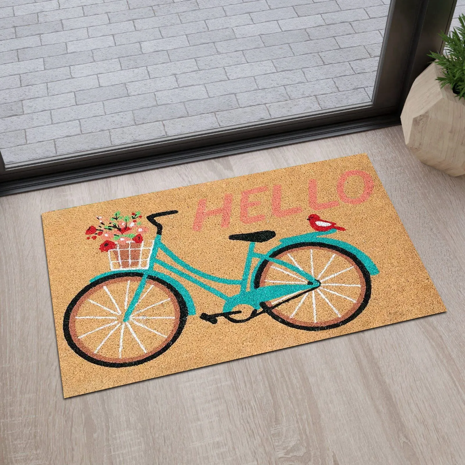 

Весенний декоративный коврик с изображением веселых цветов, весенний коврик с пятнами, винтажный нескользящий декоративный коврик для фермерского дома, терракотовое одеяло для фермерского дома