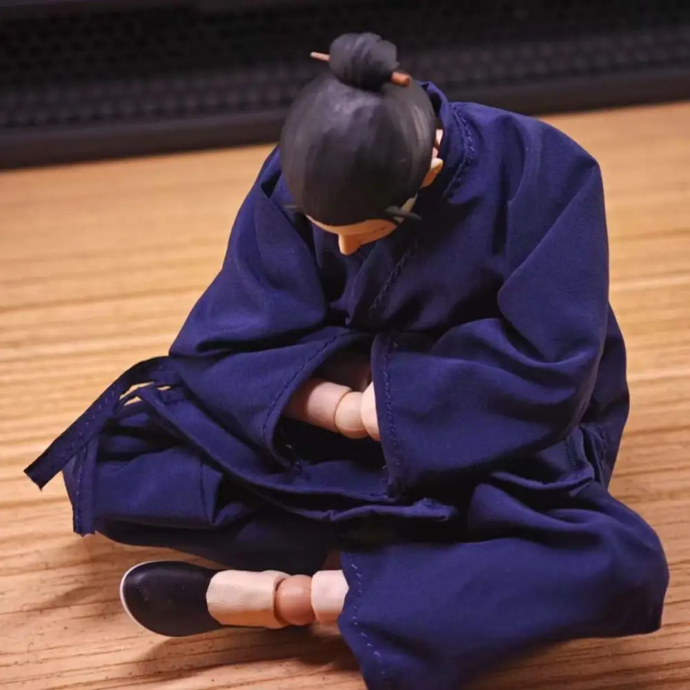O Outcast Shf Anime Feito à Mão Zhanglingyu 4 Pçs/set Dao Fu Tops Calças Cinto Roupas Construídas em Fio de Ferro É Adequado para Brinquedo 1/12