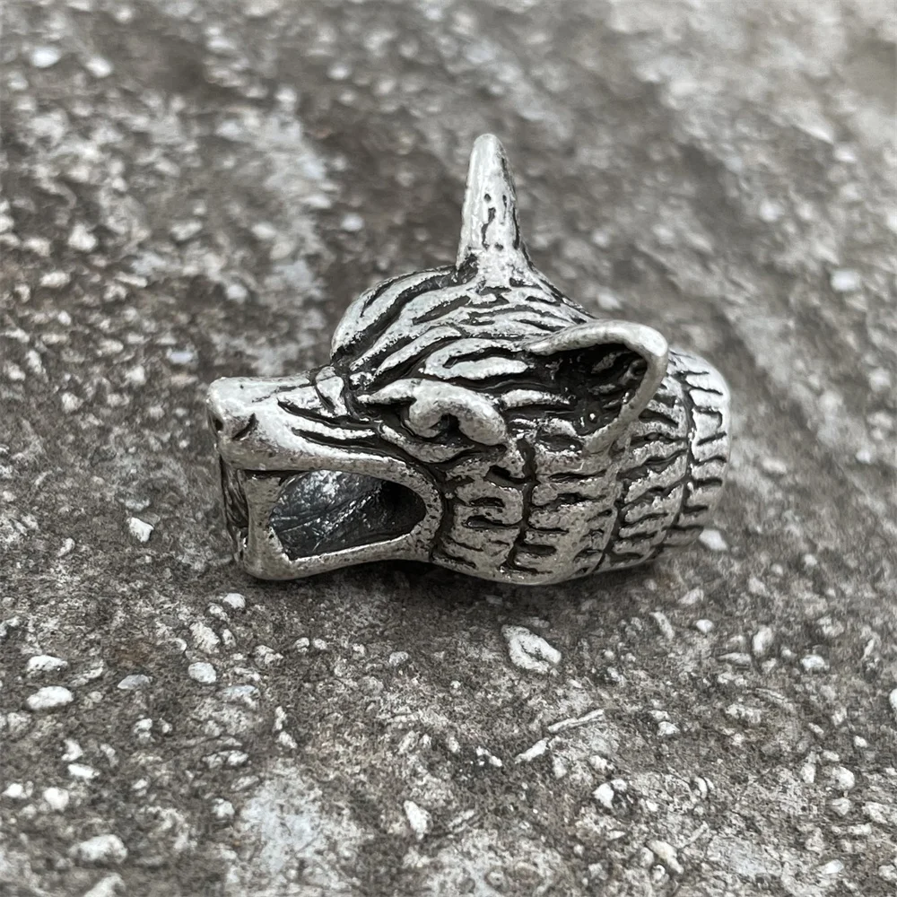 Nostalgia 1pcs Viking Wolf Head Charms Crafts For Jewelry Making Diy Accessories