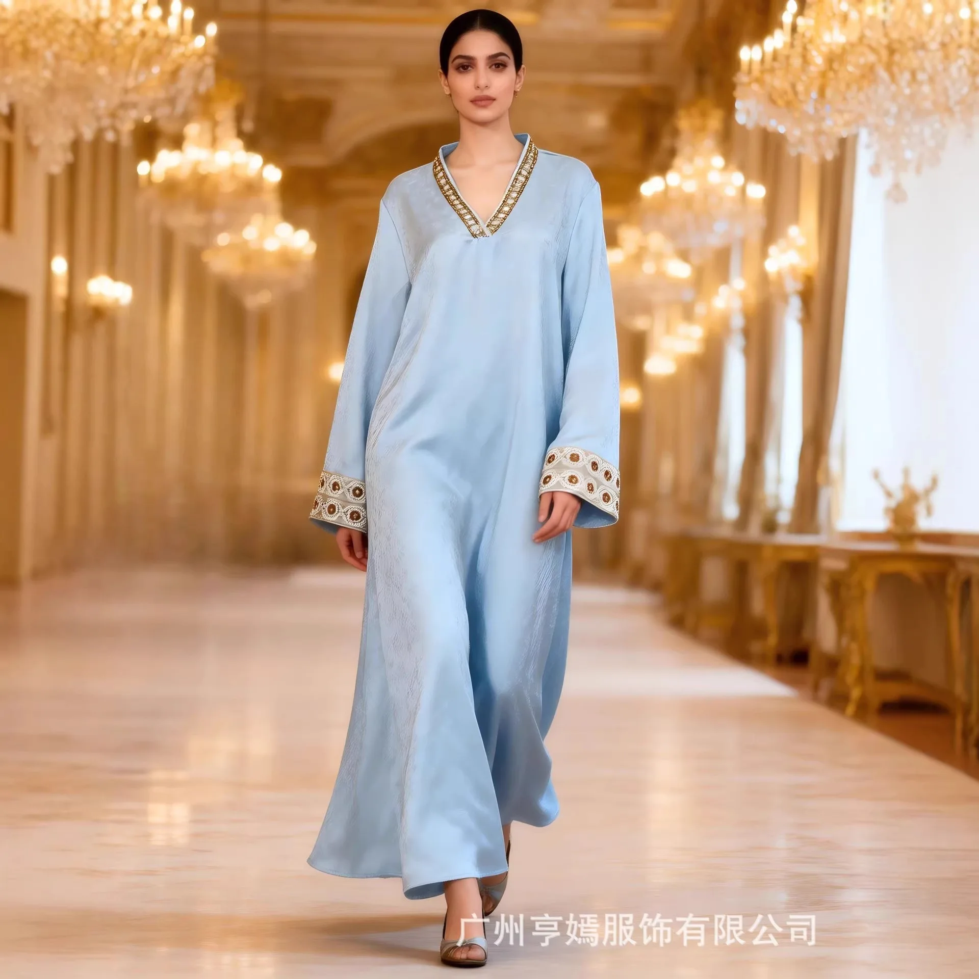 

Eid Dress Abaya Women Dubai Muslim Party Dresses Jalabiya Embroidery Abayas Islam Ramadan Arab Long Robe Morocco Kaftan Vestidos