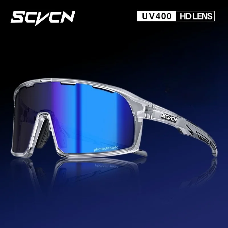 

Фотохромные очки SCVCN, велосипедные солнцезащитные очки для мужчин, катание на коньках, синие спортивные велосипеды на открытом воздухе, MTB, очки для рыбалки, велосипедные очки UV400