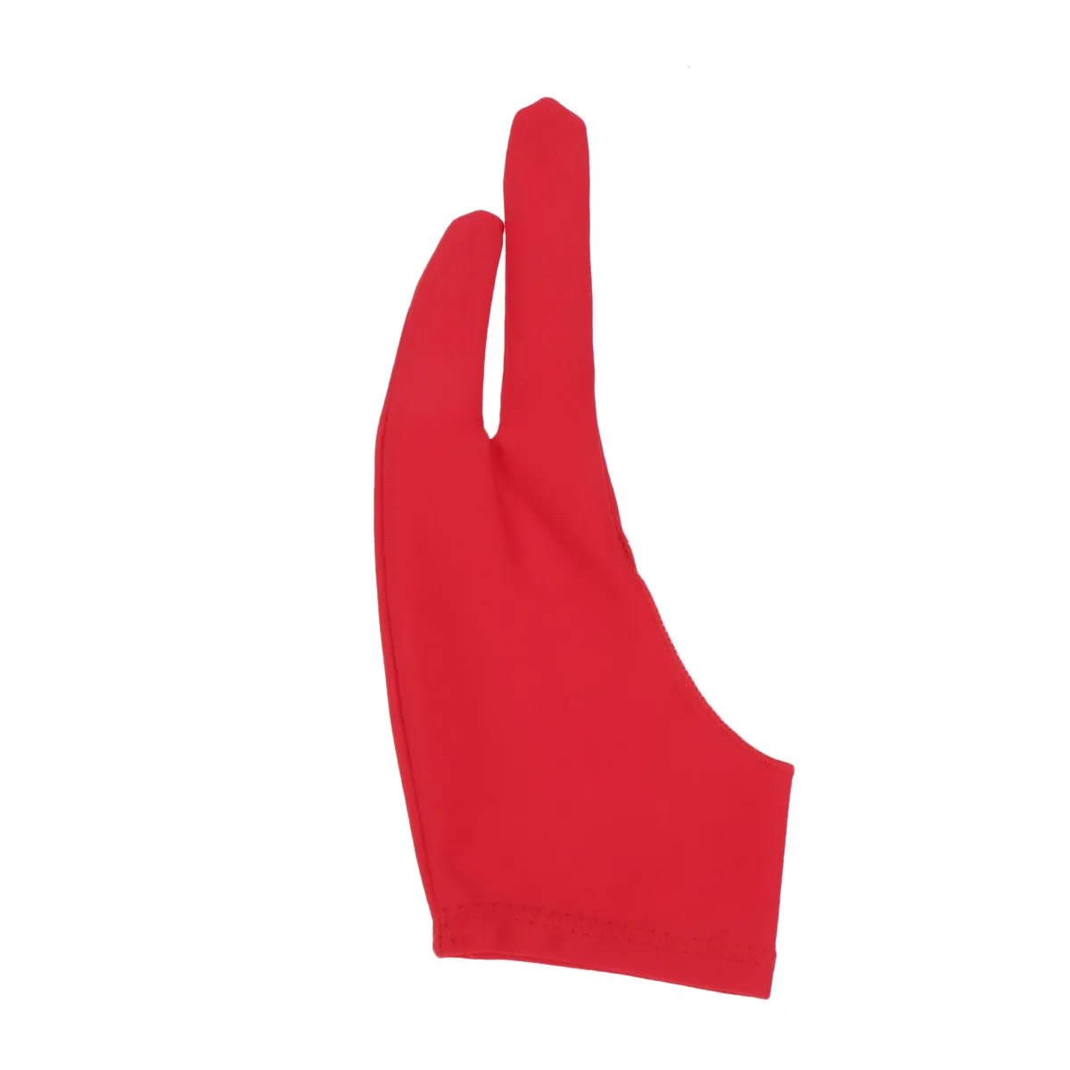 2Pcs Spandex Artist Drawing Gloves Anti-Sweat Wear-Resistant Breathable Thin Sketch Gloves for Tablet Monitors Two Finger Curved