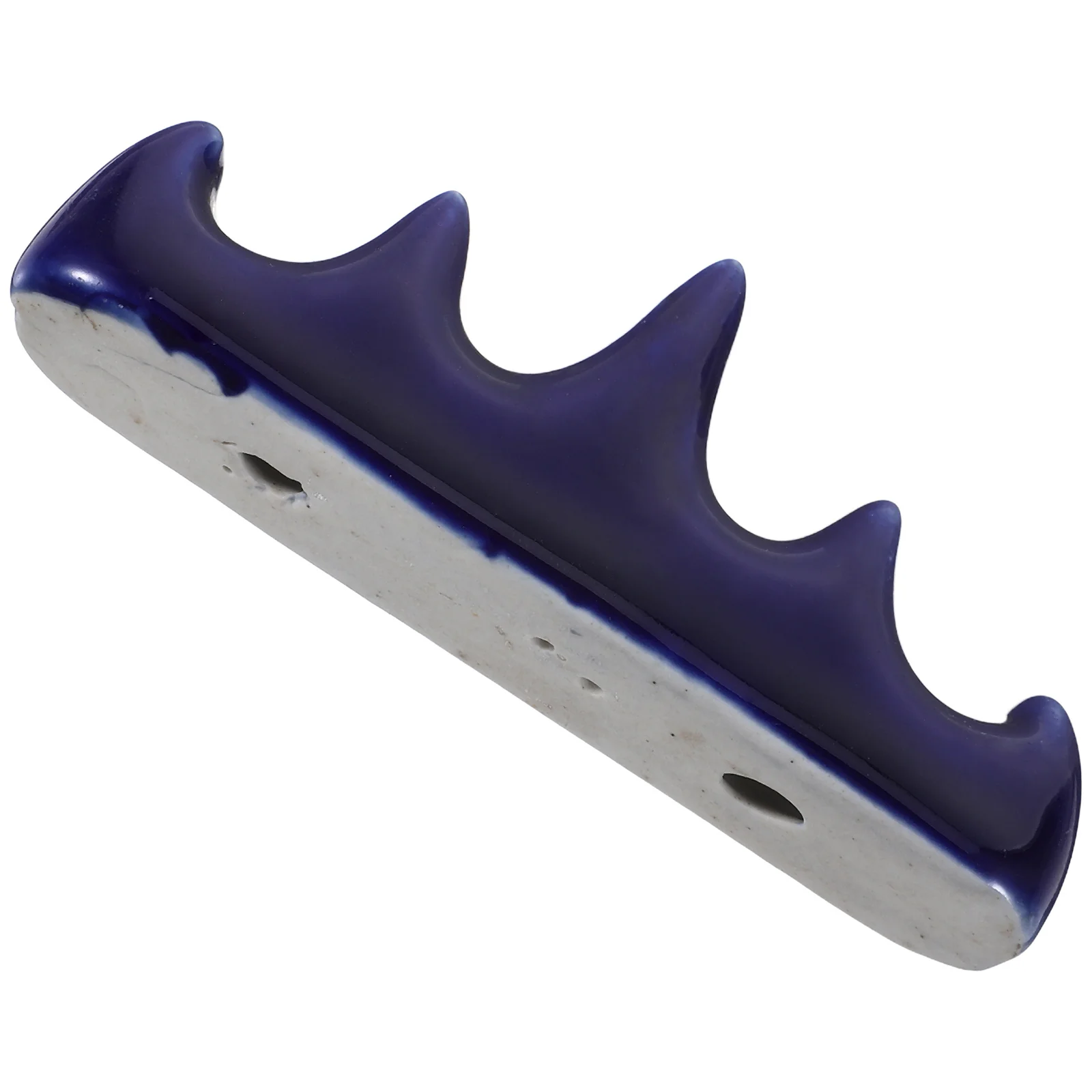 

Ceramic Five Finger Mountain Pen Holder Large Capacity Stable Base Calligraphy Brush Stand Desk Organizer Writing Supplies