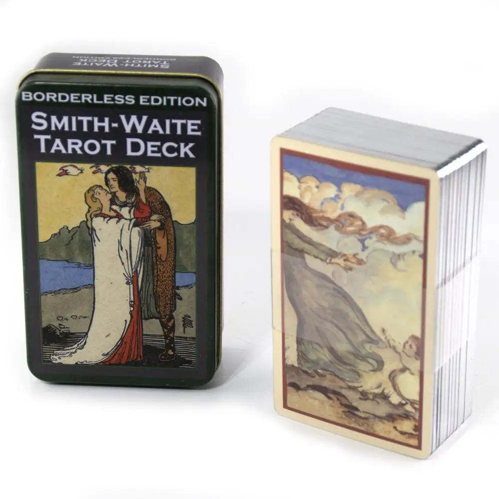 Smith Waite Tarot Deck In A Tin Box Gilded Edge for Fortune Telling Game Card