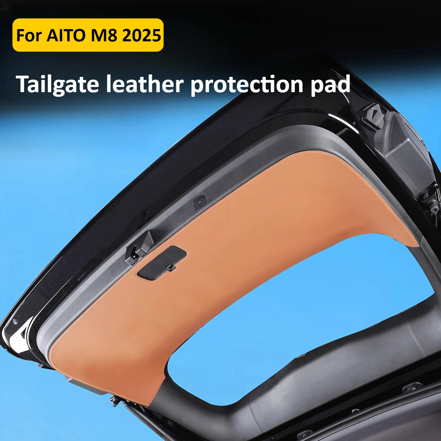 

For AITO M8 2025 Car Trunk Tailgate Leather Protective Pad Anti-Scratch Protection Mat Interior Accessories