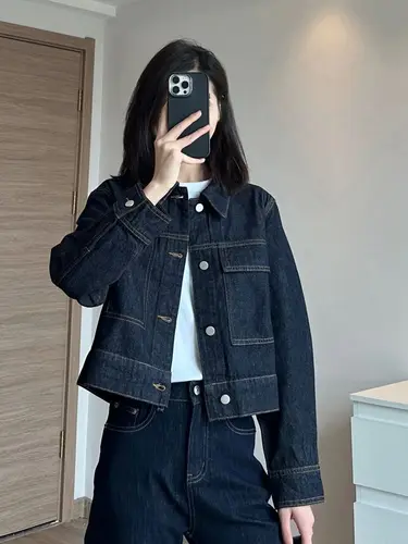 Chaqueta vaquera holgada para mujer, abrigo informal con bolsillos grandes, estilo Harajuku, ropa de calle para otoño