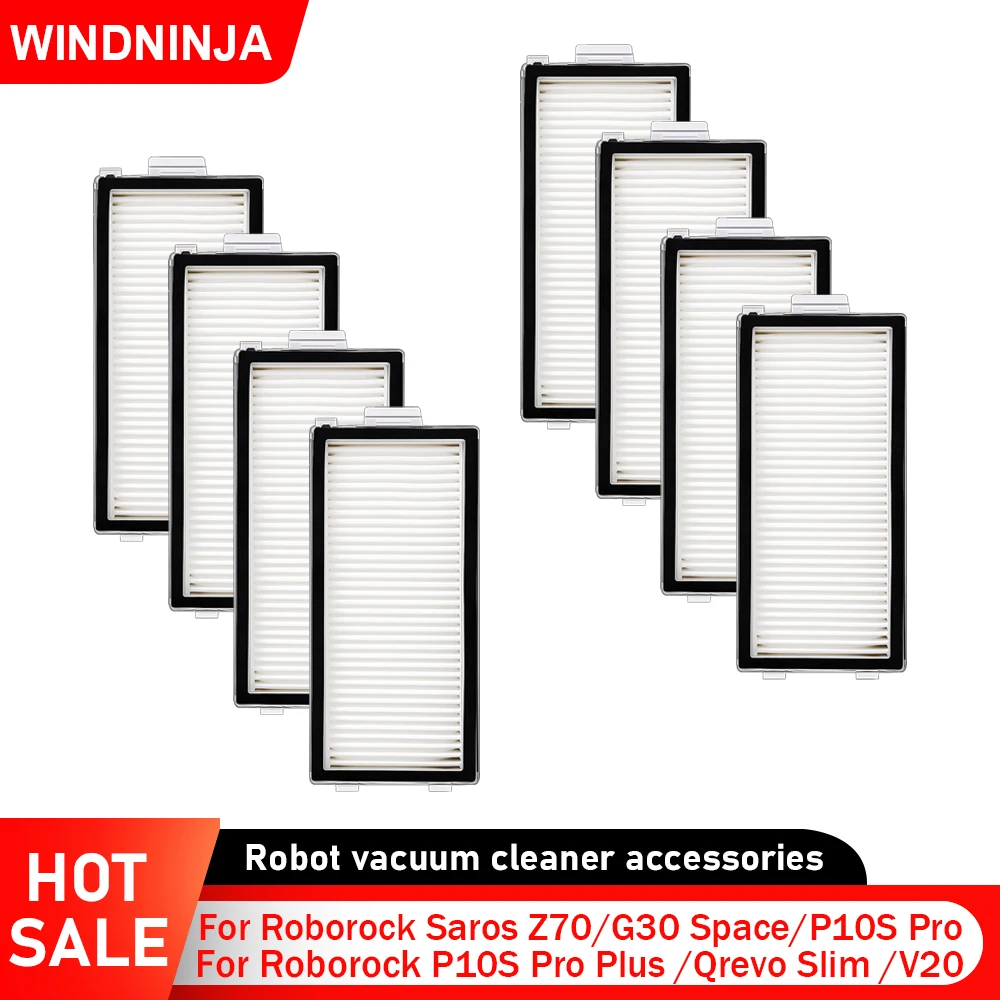 Waschbarer Filter für Roborock Saros Z70/G30 Space/P10S Pro/P10S Pro Plus/Qrevo Slim/V20 Roboterstaubsauger Zubehör HEPA-Filterteile
