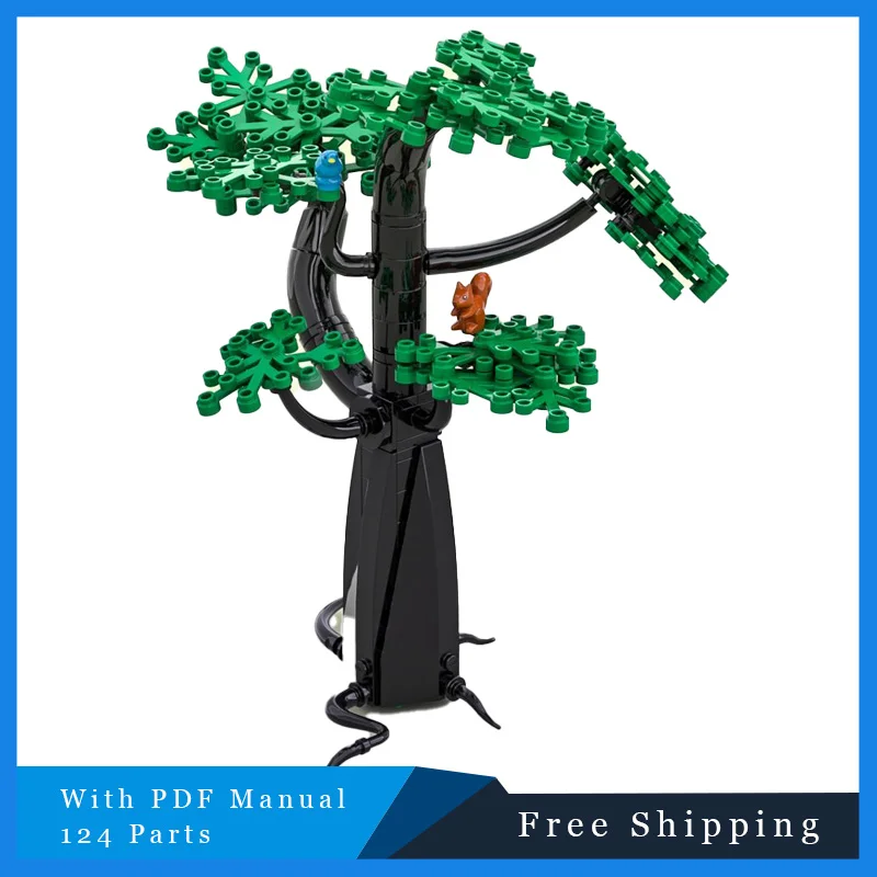 124 قطعة MOC الإبداعية الشهيرة القلعة الرجعية شجرة اللبنات مجموعة الكبار نموذج لتقوم بها بنفسك الطوب ألعاب أطفال مهرجان هدية الكريسماس #3