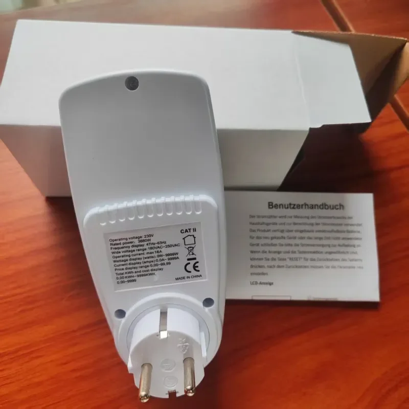 European Standard German Style Power Metering And Billing Socket Household Rechargeable White Power Monitoring Socket Ac180-250v