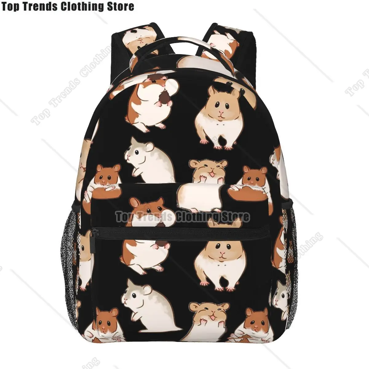 

Cute Hamster Pattern Backpacks Boys Girls Bookbag Students School Bags Cartoon Travel Rucksack Shoulder Bag Large Capacity