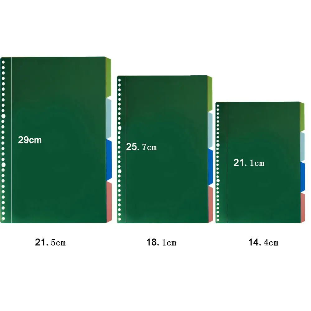 for Notebook Folders Sheet Protectors Plastic Binder Index Dividers Binder Page Dividers 4 Tab Multicolor Index Tabs