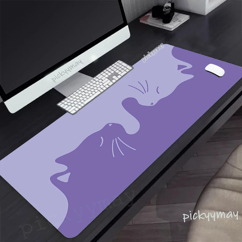 

Big Mouse Pad Cute Cat Large Gamer Mousepad Keyboard Mat XXXL Office Mouse Mats 31.4x11.8in Rubber Desk Pad Kawaii Table Rugs