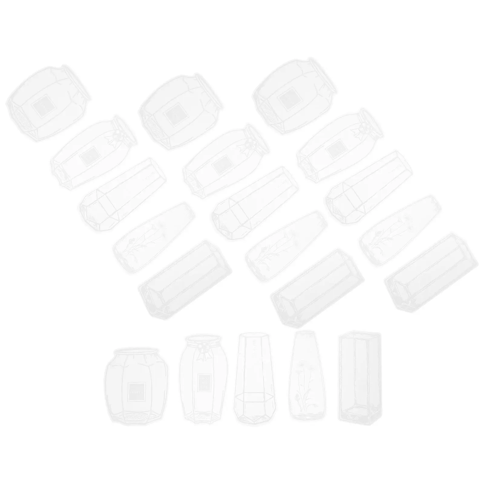 

20Pcs Bookmark Material Bottle Shape Sticker DIY Scrapbook Decoration Planner Diary Album Supplies Craft Decal