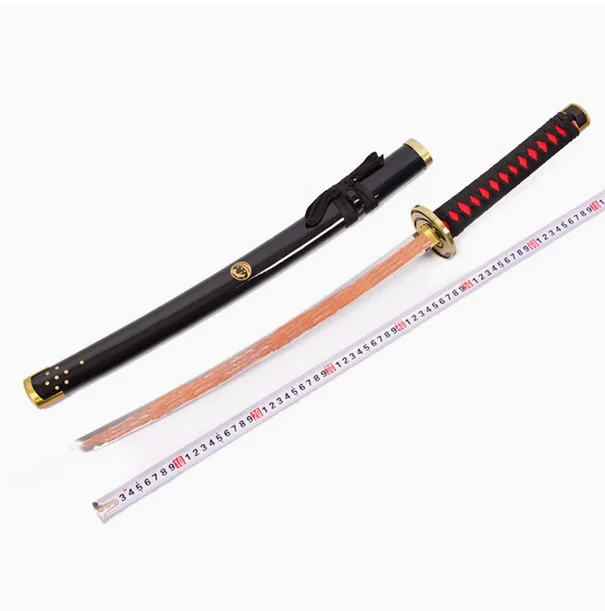54–104 cm Sets 3 Nakigitsune Awataguchi Katana Schwerter, bemalter Holzscheit, Klinge, passend für Übungstraining, Cosplay, Waffen-Requisiten, ungescharf
