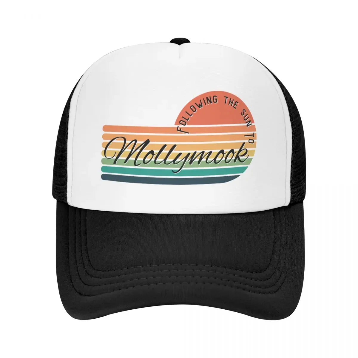 Following The Sun To Mollymook Retro Sunset Baseball Cap Wild Ball Hat derby hat Golf Wear Men Women's