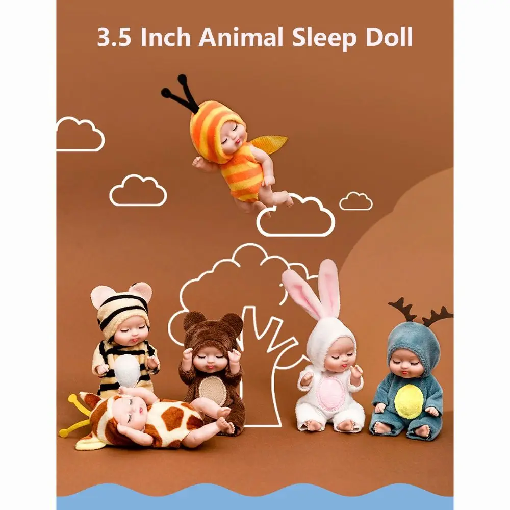 Simulazione del sonno mobile congiunta Bambola rinata Vestiti per animali Vesti la bambola BJD mobile congiunta in plastica Ragazza carina Regalo di compleanno per ragazze