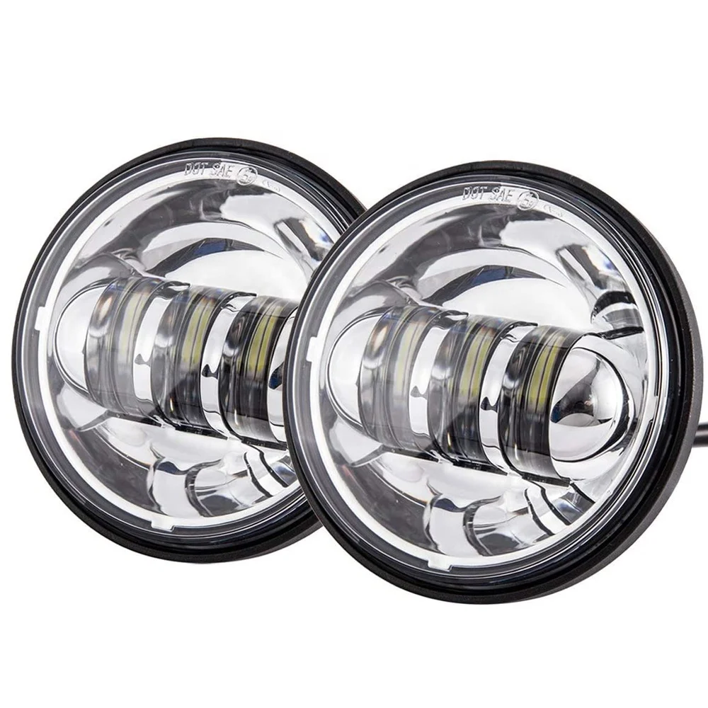 7 inch Chrome LED Headlight +4.5 inch Fog Passing Lights DOT Ring Mounting Bracket Kit for Sportster Touring Road King