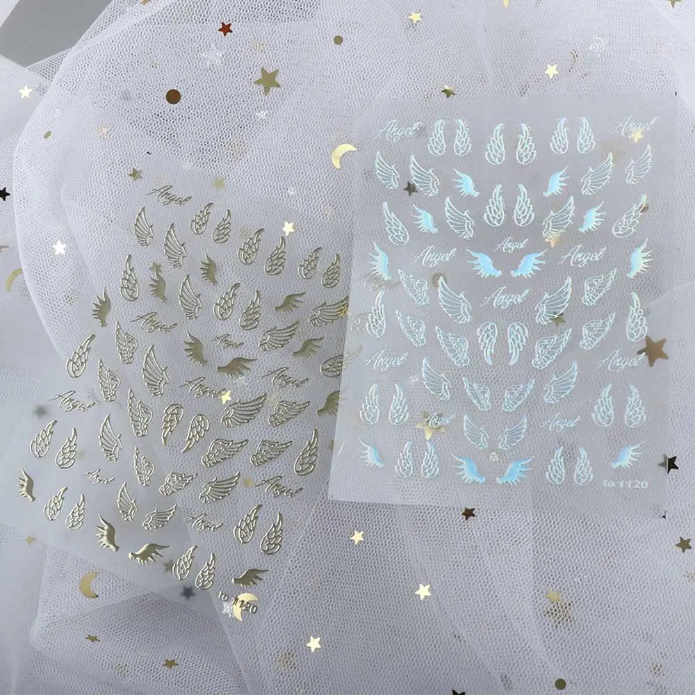 

DIY Special Design Embossed Diverse styles Nail Decorations 3D Angel Wings Nail Sticker Manicure Tool Nail Art Decal