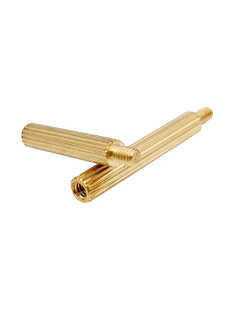 M2 3mm lunghezza filettatura ottone vite prigioniera singola estremità colonna maschio a femmina grano dritto Stand off distanziatore Stand-off distanziatore