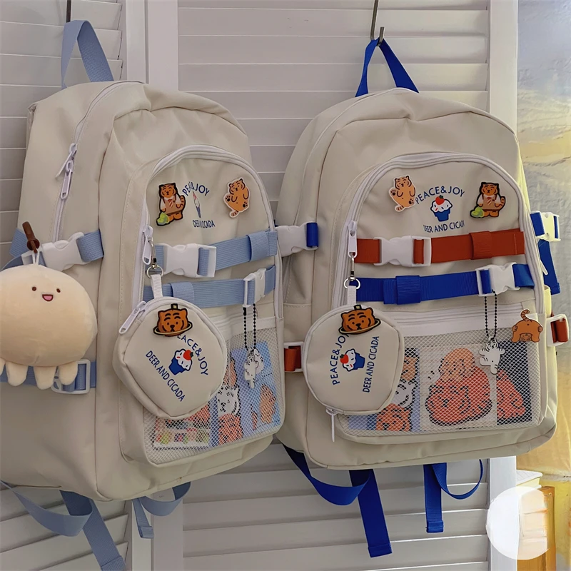 

Japanese Harajuku antique girl bag female Korean all-match chic large-capacity backpack high school students backpacks