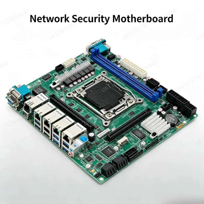 X99 Industrial Server Motherboard C612 Chipset, E5 CPU Support, 6 Ethernet Ports, 10-Disk Array ITX Mainboard for NAS Multi-Net
