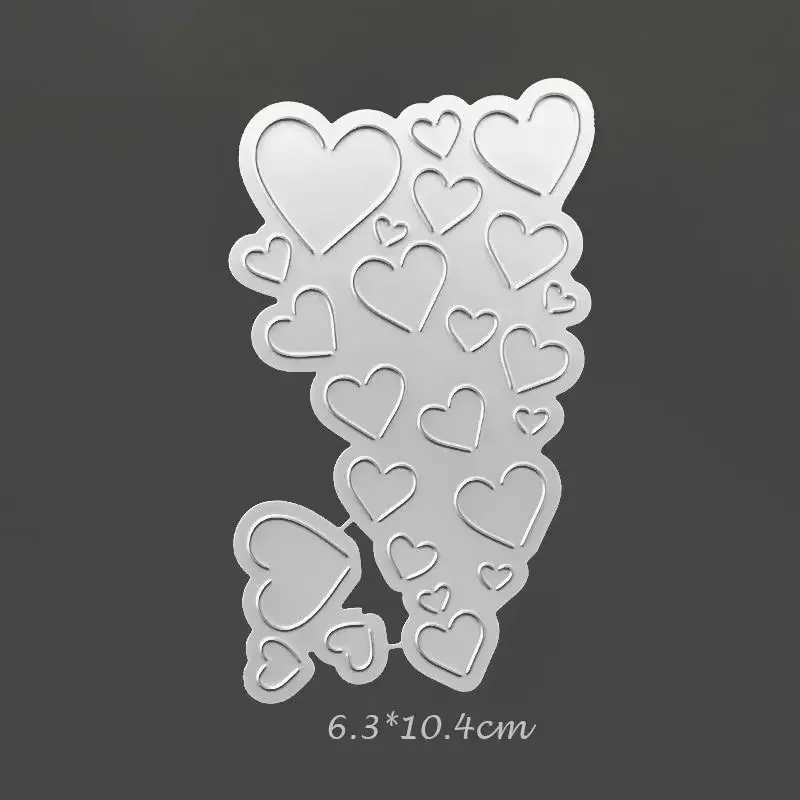 Fold Love Heart umiera Scrapbooking metalowe szablony do rękodzieło Die Cuts dekoracje domu szablon do wytłaczania