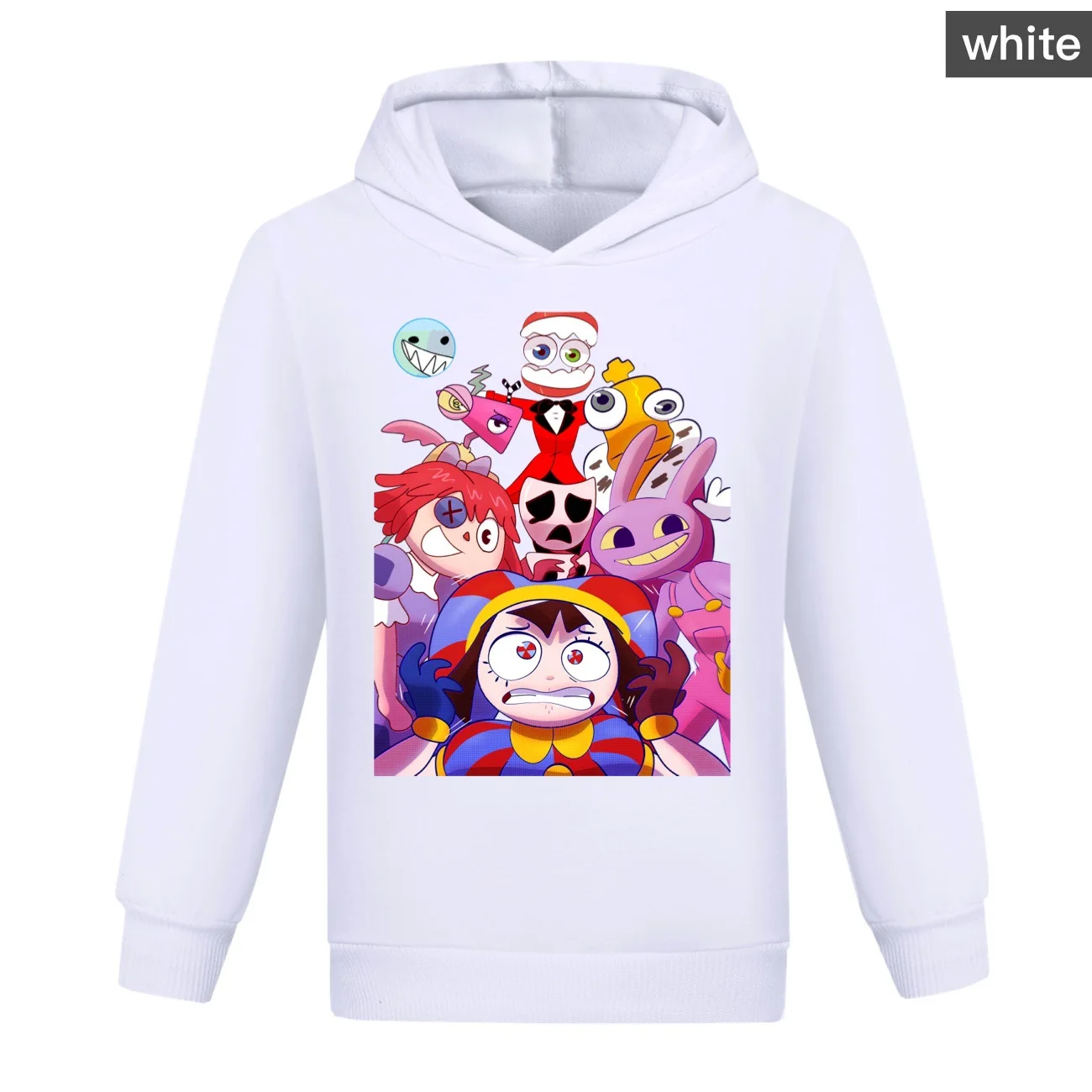 Spring Cartoon Amazing Digital Circus Hoodies Kids Clothes Baby Boys Long Sleeve T-Shirts Children Hooded Coats 2-16Y2896