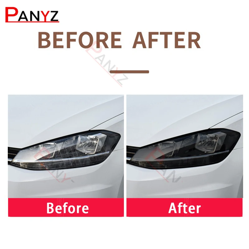 سيارة العلوي تينت الأسود فيلم واقية ، شفاف ملصق تي بي يو ، يصلح ل Volkswagen VW Golf 7 ، MK7 ، 2012-2019 ، 2 قطعة