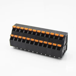 100PIN BALCK KFM736H KF550H 5.0 2P ~ 12P DOUBLE ROW COMPACT TYPE PCB SPRING TERMINAL BLOCKS 5.0mm 0152-02XX SCREWLESS CONNECTOR