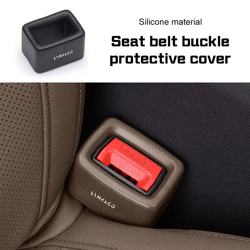 مقعد السيارة حزام مشبك حامي اكسسوارات ل LYNK & CO 01 02 03 + 05 06 09 PHEV 09 MHEV السيارات حزام أمان المقبس غطاء للحماية #1